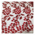 FLORES 3D FLORES MULULORES TABELO VINHO VINHO RED Multi-Color 3D Flowers Fabric Tecido a laser Cut irregular lantejas de tecido